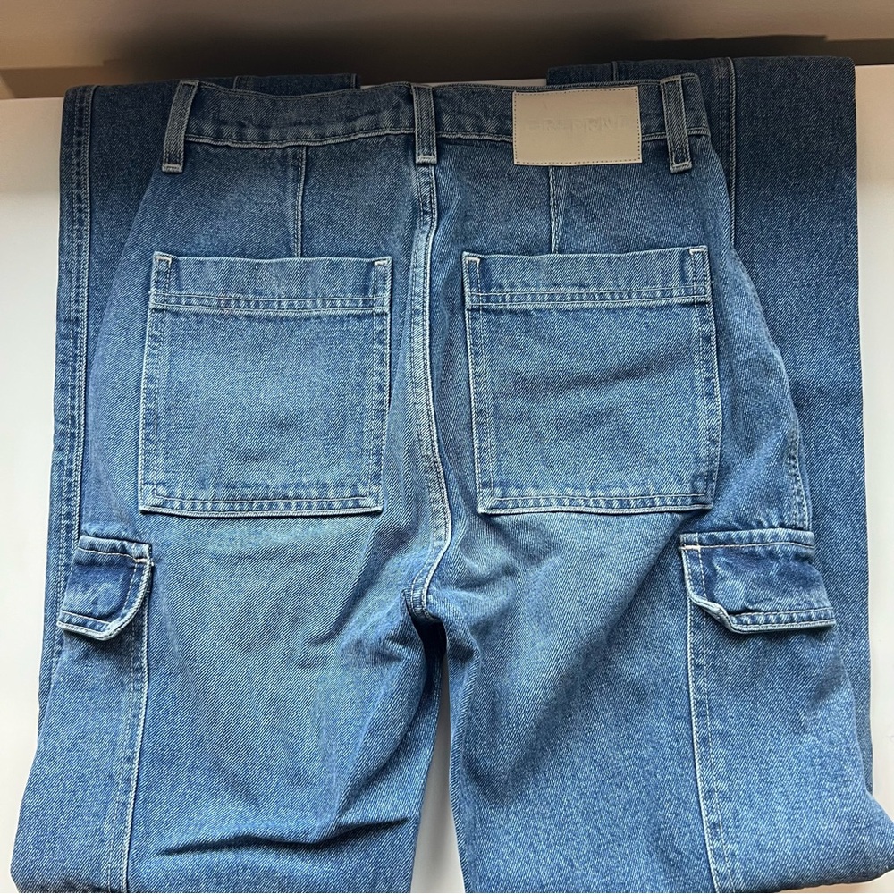 GRLFRND HARPER HIGH RISE SLIM CARGO JEANS - Picture 6 of 12